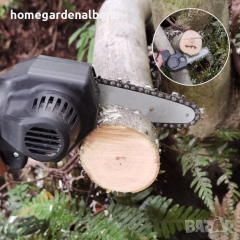Ръчен електрически верижен трион 15 см с две батерии – Компактна мощност за лесно рязане, снимка 12 - Градинска техника - 54108353