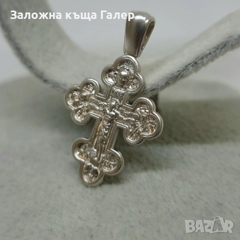 Сребърен кръст 925 - 3,55 гр, снимка 6 - Колиета, медальони, синджири - 54552968