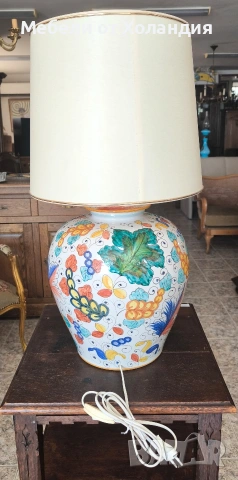 Италианска рисувана лампа Mod Deruta, снимка 5 - Антикварни и старинни предмети - 55278959