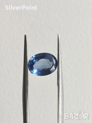 Сапфир Cornflower blue голям с швейцарски сертификат , снимка 2 - Други - 54082904