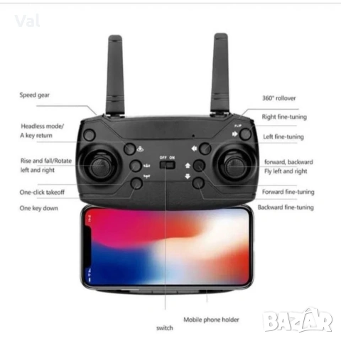 Дрон с две камери DUAL 4K CAMERAS, снимка 7 - Дронове и аксесоари - 54841871