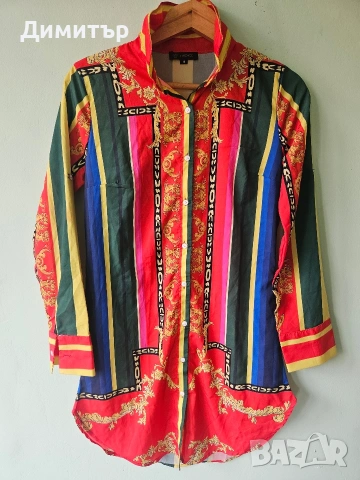 Риза на Versace made in Italy Версаче М , снимка 7 - Ризи - 54734386