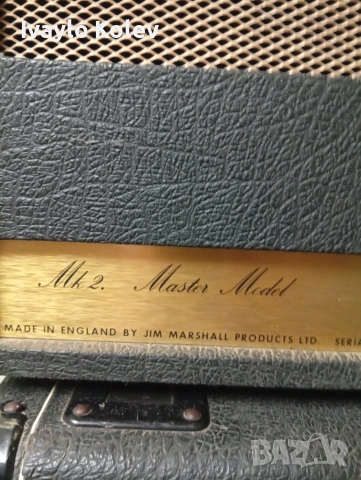 Лампов усилвател Marshall JMP 2203 MK2 (100W, 1976) + кабинет 4x12, снимка 5 - Китари - 55061573