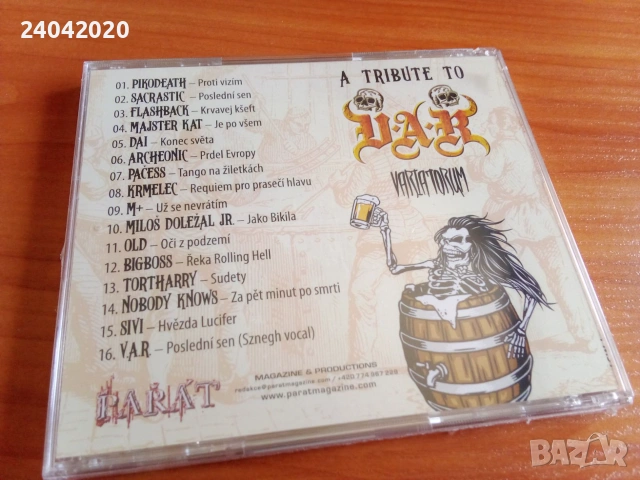 NEW! A Tribute To V.A.R. - Variatorum, Czech death/thrash bands, снимка 2 - CD дискове - 55154942