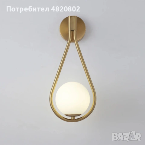 SphereLight – стенна лампа в стил mid-century, снимка 4 - Други стоки за дома - 54560868