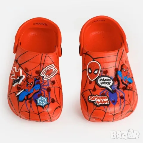 Детски червени сабо spiderman за момчета лято_1261168, снимка 3 - Детски сандали и чехли - 55389295