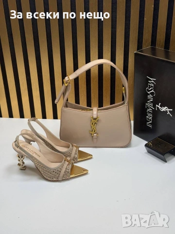 Yves Saint Laurent Дамски Бежови Обувки На Ток Код SK1834, снимка 2 - Дамски обувки на ток - 55255830