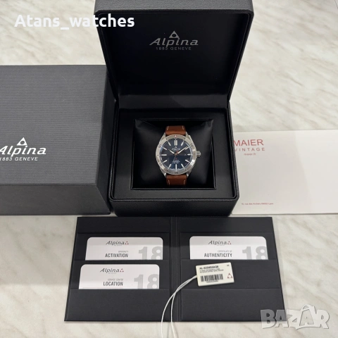 Alpina Alpiner 4 Automatic AL-525NS5AQ6 – ПЪЛЕН КОМПЛЕКТ | Неразличим от нов | Швейцарско качество 
, снимка 6 - Мъжки - 55190363
