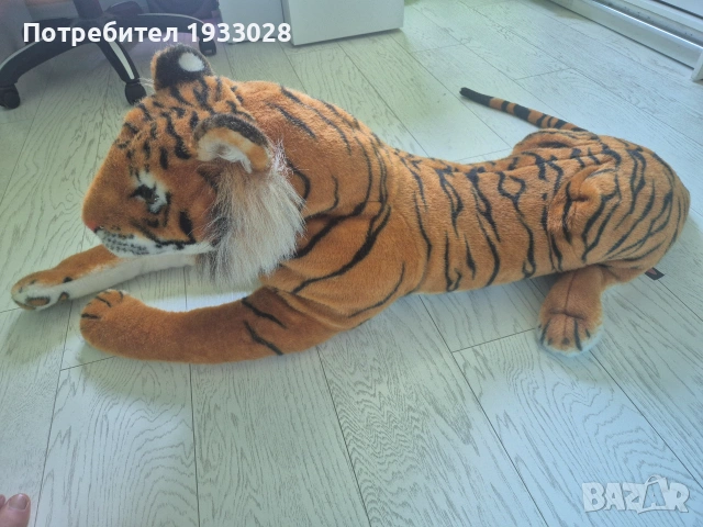 Голям плюшен тигър, снимка 4 - Други животни - 54995323