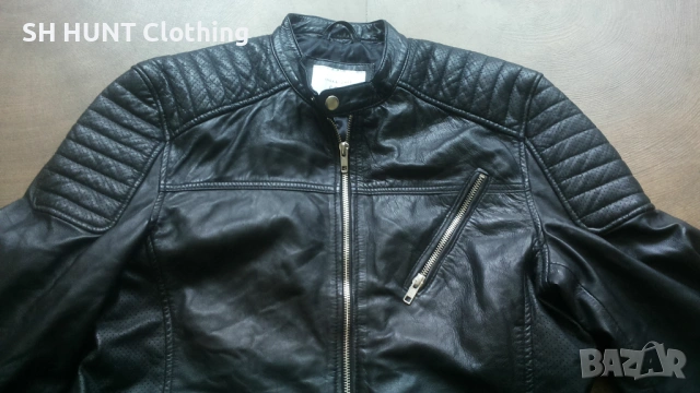 Jack & Jones JCOMORTY LEATHER Jacket Размер M мъжко яке естествена кожа 14-27, снимка 3 - Якета - 54803659