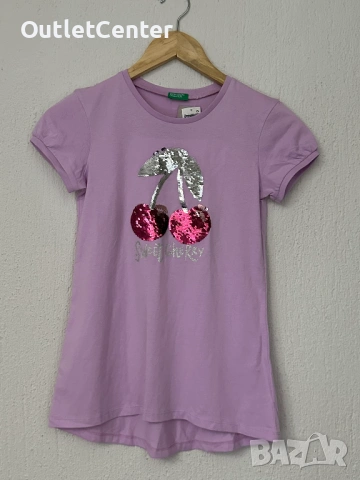 Детска тениска с пайети Benetton