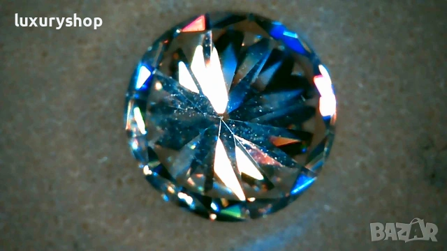 Диамант, Moissanite Brilliance, със сертификат, гравиран номер на камъка - 25 евро - 1 карат, снимка 5 - Пръстени - 55082787