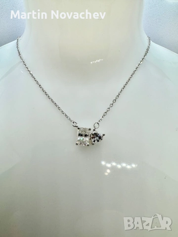 Сребърно колие с мойсанит (Диамант) 1.5 карата