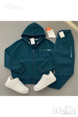 Мъжки ватиран спортен комплект Л внос от чужбина нов