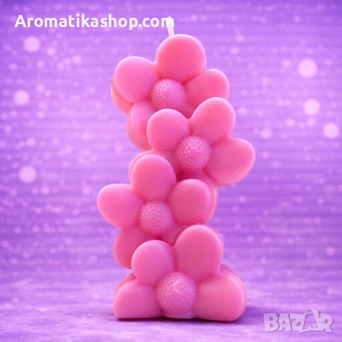 Blossom Glow – 60 грама | Ръчно изработена соева свещ, снимка 3 - Декорация за дома - 54614145