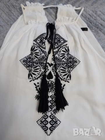 Бяла бохо рокля от Zara, снимка 4 - Рокли - 54933583