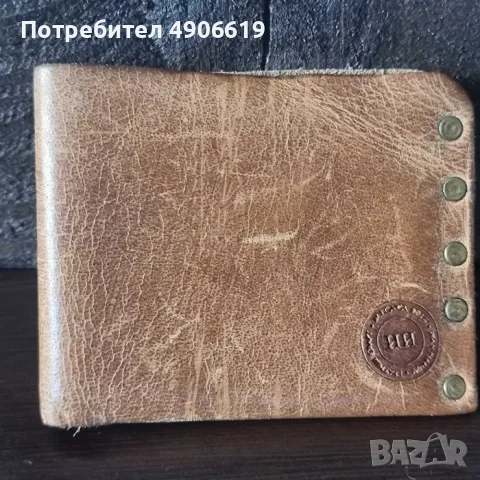 Ретро портфейл винтидж естествена кожа ръчна изработка идеален подарък, снимка 2 - Портфейли, портмонета - 55535133