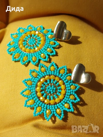 Нови бохо обеци в три цветови модела, снимка 12 - Обеци - 53958977