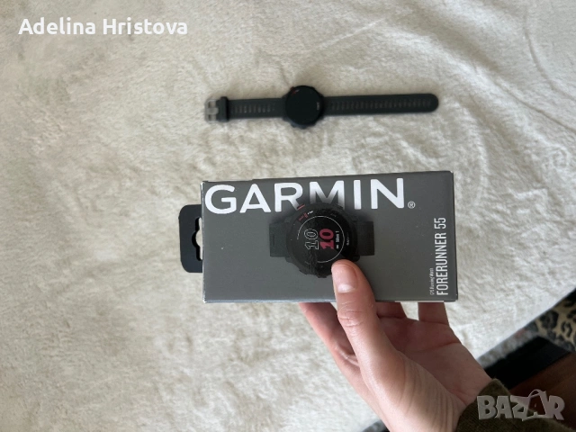 Garmin Forerunner 55 GPS спортен часовник – отлично състояние, с кутия и зарядно, снимка 5 - Друга електроника - 54768285