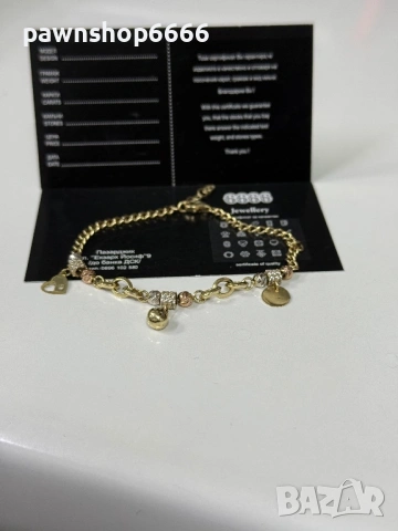 Златна гривна 14К - 5,33 грама, снимка 5 - Гривни - 54291046