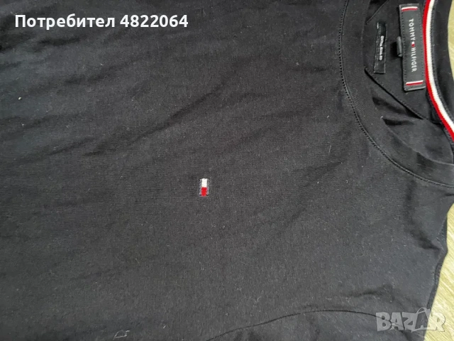 Мъжка блуза Tommy Hilfiger черна оригинал, снимка 2 - Блузи - 54480367