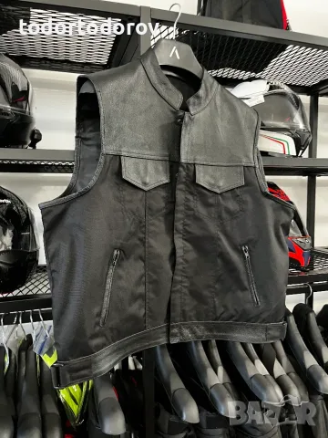 Мото елек URBAN Classics,кожа и текстил,нов,размер 3XL-60,топ цена