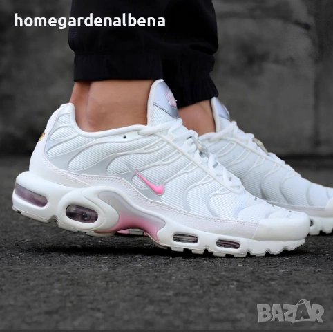 Nike Air Max Plus TN – Дамски маратонки бяло/розово | Размери 38, 39, снимка 2 - Маратонки - 54314546