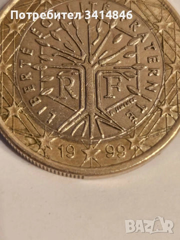 Продавам 1 Euro France 1999 с грешки, снимка 2 - Колекции - 53999945