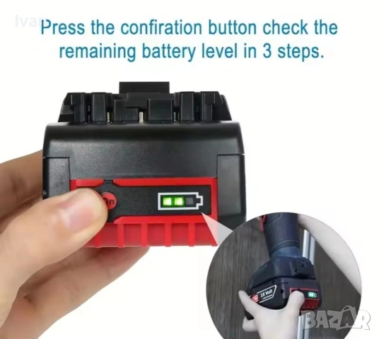 Батерия 18V за BOSCH 8Ah LITHIUM ION GDS250-LI, GSR180-LI, GKS185-LI, GWS180-LI, GSB185-LI, снимка 4 - Винтоверти - 54921512
