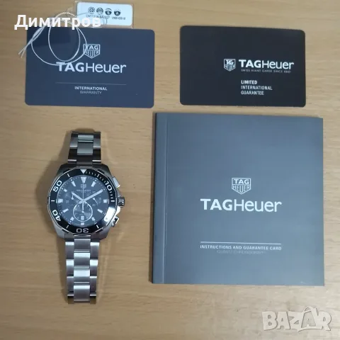 НОВ Tag Hauer Aquaracer, 300м, кутия+документи, Chrono, снимка 15 - Мъжки - 55681624