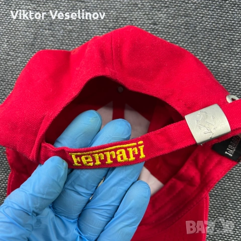 Vintage 1999 Ferrari Cap Шапка с Козирка Ферари 90-те Ретро, снимка 4 - Шапки - 54291043