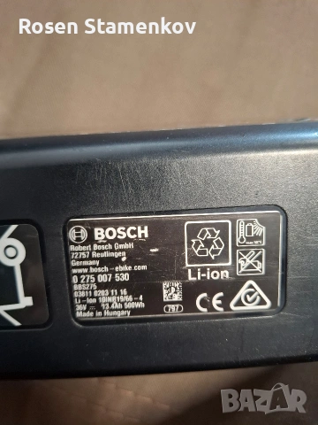 НЕ РАБОТЕЩА Батерия Bosch powerpack 500, снимка 2 - Части за велосипеди - 54988999
