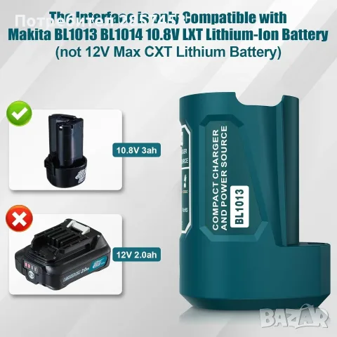 USB адаптери за батерии Makita 10.8V/12V – 5 броя, снимка 9 - Други инструменти - 55418744