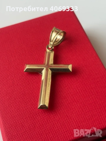Златен кръст 14к 2.6гр , снимка 2 - Колиета, медальони, синджири - 54276539