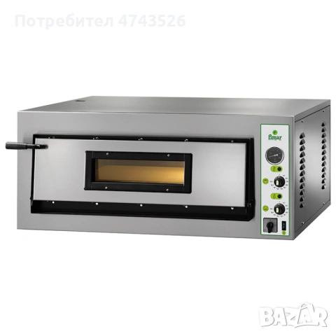 Електрическа пица фурна – 0.65 kW, с огнеупорна плоча, термостатен контрол