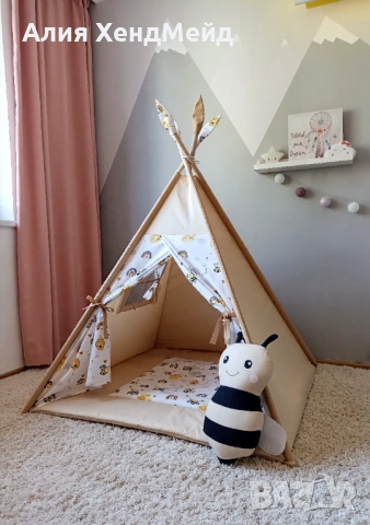 Детска палатка за игра Типи, снимка 7 - Бебешки легла и матраци - 54033513