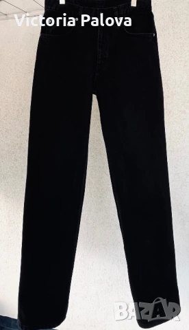 Vintage унисекс дънки Mustang Michigan Jeans / 90s Loose Straight Denim / Heavy Dark Wash, снимка 3 - Дънки - 54569574