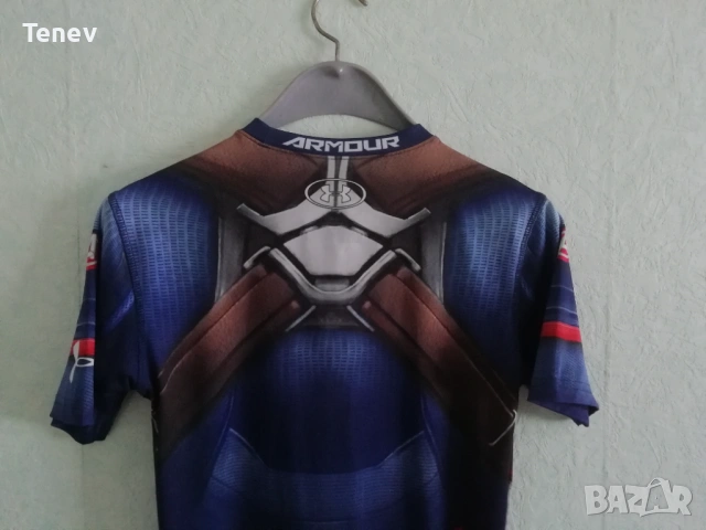 Under Armour Captain America The Avengers Compression Marvel Civil War оригинална нова тениска мъжка, снимка 3 - Тениски - 42278999
