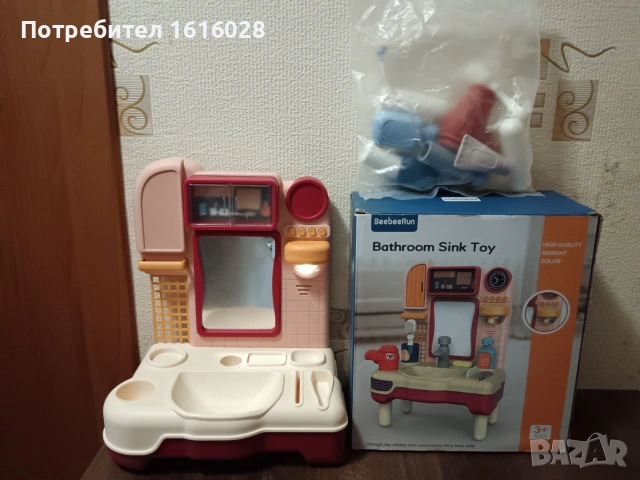 Детска мивка с течаща вода,аксесоари,със светлинни и звукови ефекти., снимка 10 - Образователни игри - 55213843