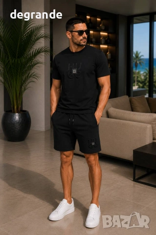 ♣️Мъжки Къс Комплект HUGO BOSS, снимка 2 - Спортни дрехи, екипи - 55022574