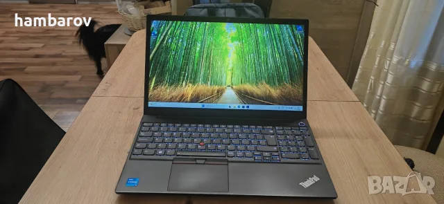 Мощен лаптоп Lenovo ThinkPad E15 с 10-ядрен Core i5-1235U и 15.6" FullHD 256 GB SSD/8GB Windows 11