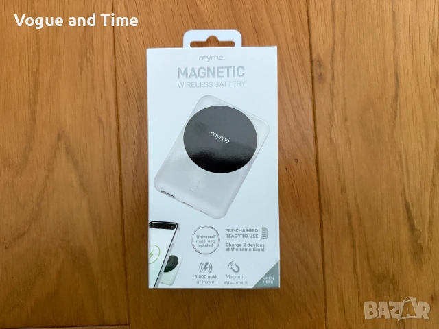 Безжична външна батерия MyMe Magnetic Wireless Power Bank 5000mAh