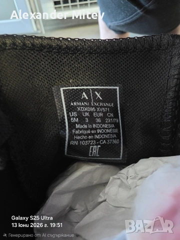 Дамски обувки Armani Exchange, снимка 6 - Маратонки - 54896004