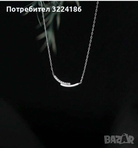 НОВО! Дамско сребърно колие , снимка 3 - Колиета, медальони, синджири - 54887573