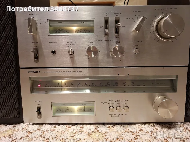 Усилвател HITACHI HA-330 + тунер FT 340, снимка 2 - Ресийвъри, усилватели, смесителни пултове - 52505053