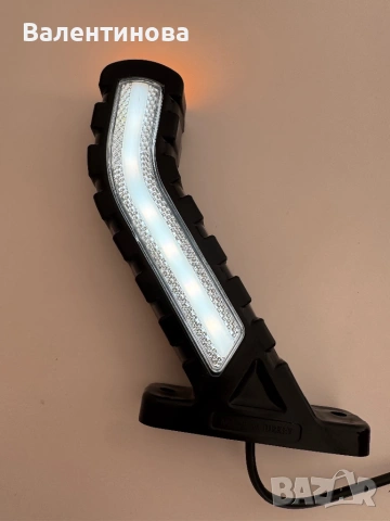 КОМПЛЕКТ LED неон габарит рогче 24V червено/бяло/жълто за камион, ремарке, снимка 2 - Аксесоари и консумативи - 54366712