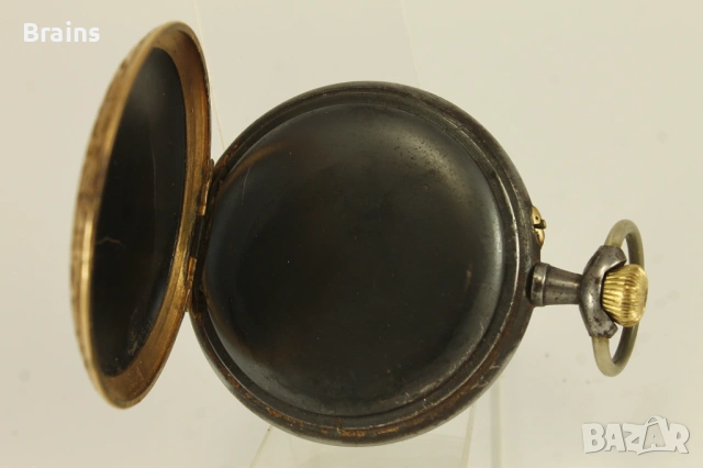 1900's REGULATEUR С Локомотив 68мм Джобен Часовник Декориран, снимка 6 - Джобни - 54894235
