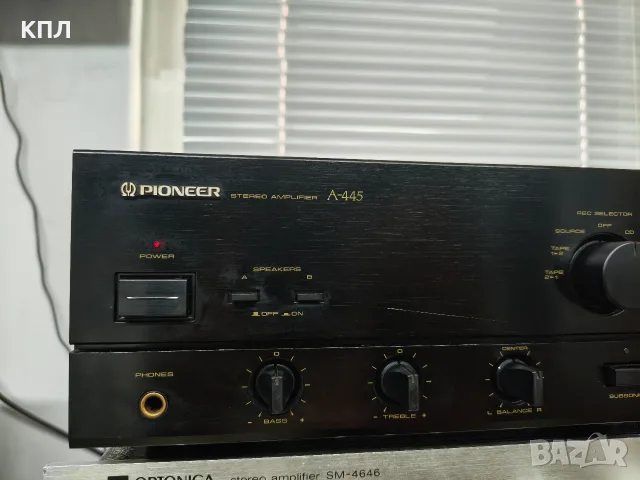 Усилвател Pioneer A-445, снимка 2 - Ресийвъри, усилватели, смесителни пултове - 55389326