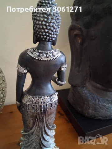 Продавам 2 статуи заедно на Буда, черна и сребърна, "Богиня Деви Тара", снимка 10 - Декорация за дома - 54202821