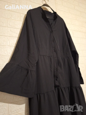 НОВА ДЪЛГА РОКЛЯ НА ВОЛАНИ 3XL-4XL, снимка 3 - Рокли - 54496734
